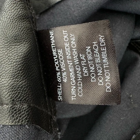 I.AM.GIA Black Pants Women's M Faux Leather Wide Leg Trousers Flare - Picture 5 of 6